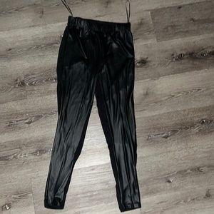 Leather, spandex, tights, size small